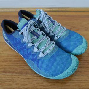 BNIB Teal Blue Aqua Merrell Vapor Glove 3 Trail Running Shoes 7.5